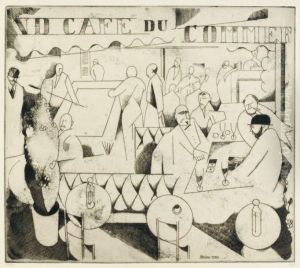 Le Cafe Du Commerce by Jean Emile Laboureur