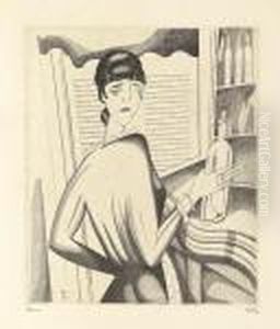 La Fille Au Litre (grande Planche). by Jean Emile Laboureur