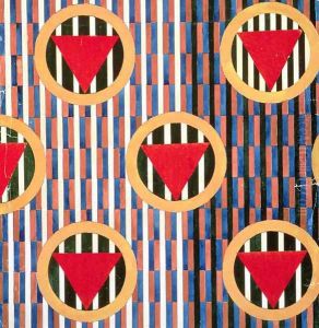 Red Triangles in Circles by Lyubov Popova