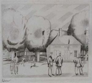 Le 14 Juillet Au Village by Jean Emile Laboureur