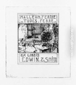 Ex-libris Au Forgeron (edwin Z. Smith). 1906 Ex-libris Au Forgeron (edwin Z. Smith). 1906