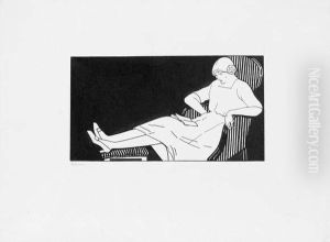 La Liseuse Au Fauteuil. 1911 by Jean Emile Laboureur