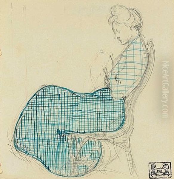 Jeanne Laboureur Cousant, 1898-99 - view 1