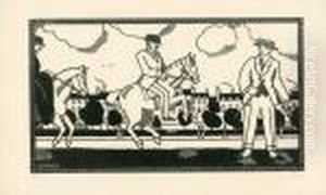 Le Jeune Homme Et Les Cavaliers. 1913 by Jean Emile Laboureur