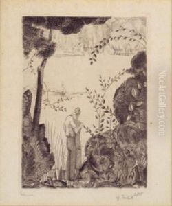 Ensemble De 4 Gravures Signees Ensemble De 4 Gravures Signees