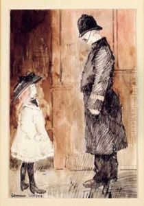 Londres, Le Policeman Et La Petite Fille by Jean Emile Laboureur