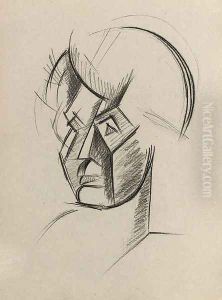 Study of a Cubist Head by Lyubov Popova