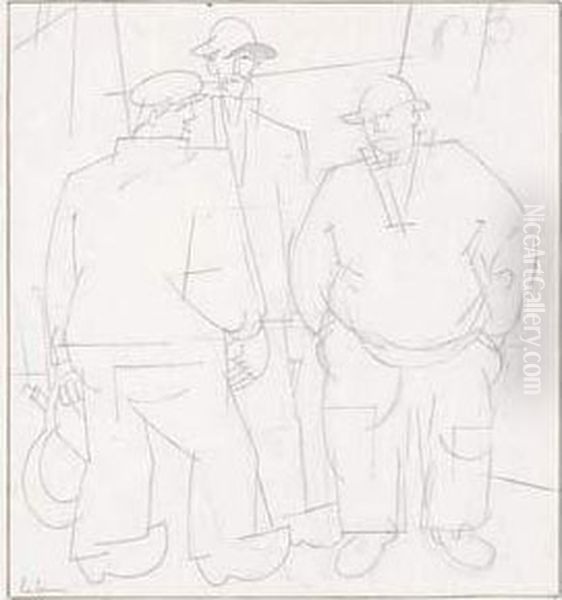 Pecheurs Causant / A Fishermen's Conversation (le Croisic). 1922 - view 1