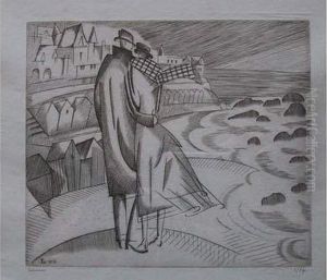 La Plage Deserte / The Deserted Beach. 1918-1920 by Jean Emile Laboureur