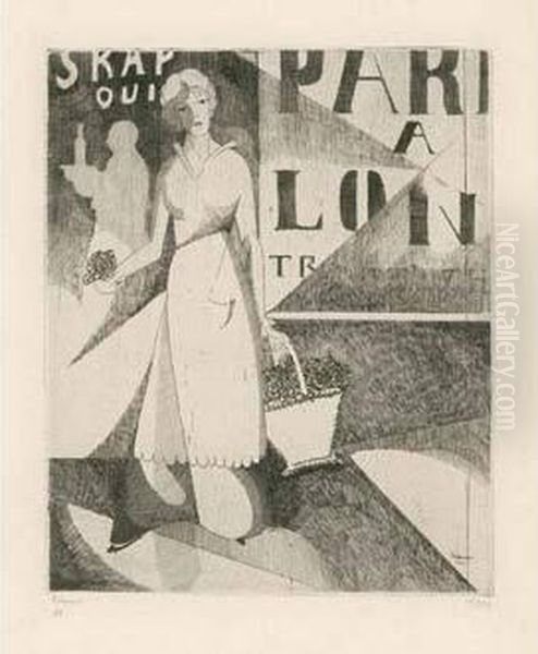 La Marchande De Violettes / The Violet Girl. 1914 - view 1