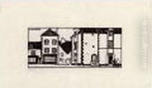 Les Vieilles Maisons / Old Houses. 1912 by Jean Emile Laboureur