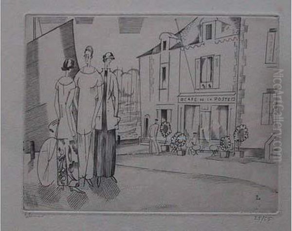 Le Cafe De La Poste (le Croisic). 1923 - view 1