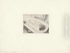 La Baignoire / The Bath Tub. 1910 by Jean Emile Laboureur