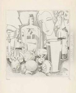 Cocktails. 1931 by Jean Emile Laboureur