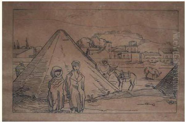 L'acropole Vu D'un Campement De Tziganes / The Acropolis Seen From A Gipsies' Camp. 1911 - view 1