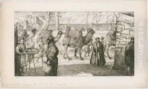 Passage De Caravane A Smyrne /a Caravan Passing Through Smyrna. 1911