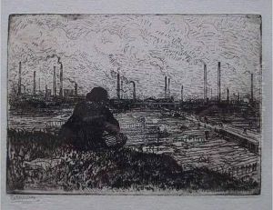 Les Usines (banlieue De Nantes) / The Factories (nantes Suburbs). 1902 by Jean Emile Laboureur