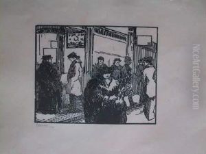 Coin De Rue De Soho / A Street Corner In Soho. 1909 by Jean Emile Laboureur