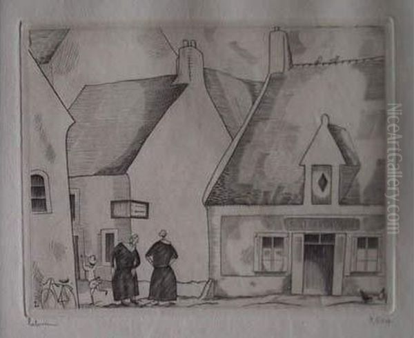 Meme Estampe.l'hotel Des Voyageurs (penestin). 1925 - view 1