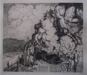 Paysage Au Tunnel / Landscape With Tunnel. 1920 by Jean Emile Laboureur