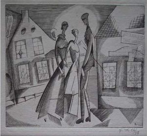 La Soiree Au Village / An Evening At The Village. 1916-1921 by Jean Emile Laboureur