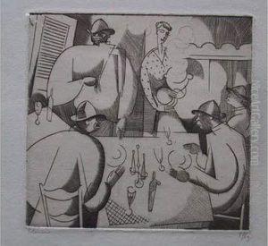 Le Souper Des Dockers / The Stevedores' Supper. 1919-1920 by Jean Emile Laboureur