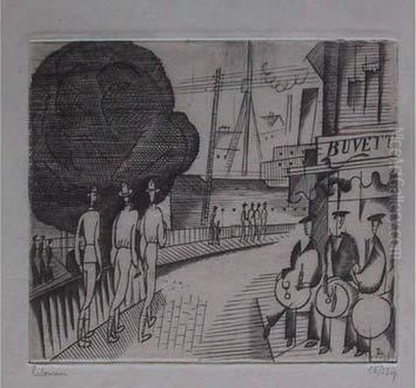 L'entree Du Port / Approaching The Harbour. 1917-1919 - view 1