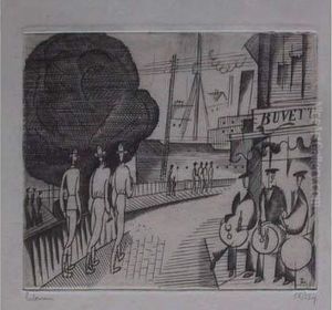 L'entree Du Port / Approaching The Harbour. 1917-1919 by Jean Emile Laboureur