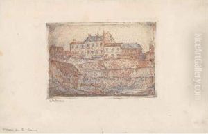 Maisons Au Bord De La Bievre / Houses By The Bievre. 1897 by Jean Emile Laboureur