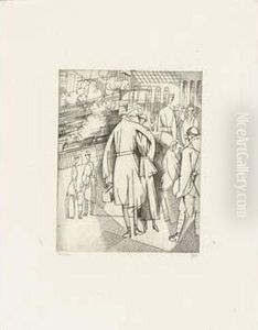 Les Adieux Du Permissionnaire / Soldier On Leave Bidding Farewell. 1916-1923 (?)