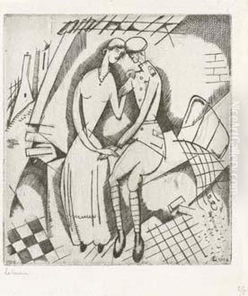 L'amour Dans Les Ruines / Lovers Among Ruins. 1916 - view 1