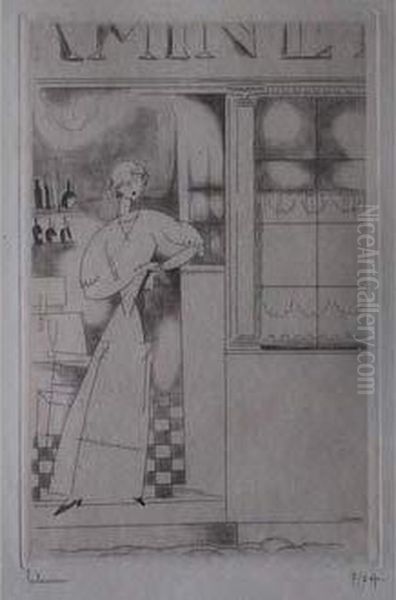 La Porte De L'estaminet / The Cafe Door. 1925 - view 1