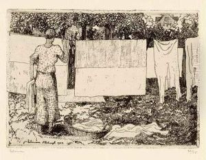 La Blanchisseuse Negre / The Black Laundry Girl (pittsburgh). 1904 by Jean Emile Laboureur