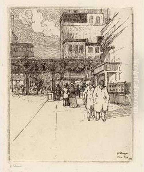 25e Rue New York (25th Street At 6th Avenue New York). 1907 - view 1