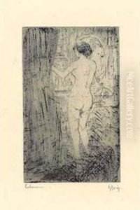 Cabinet De Toilette / Woman At Her Mirror. 1909 by Jean Emile Laboureur