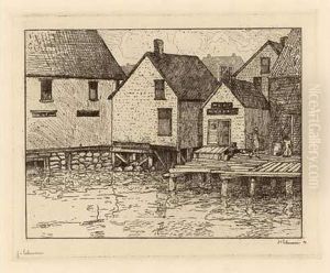 Coin De Port Nouvelle-ecosse/ A Harbour In Nova Scotia (lockeport).1907 by Jean Emile Laboureur