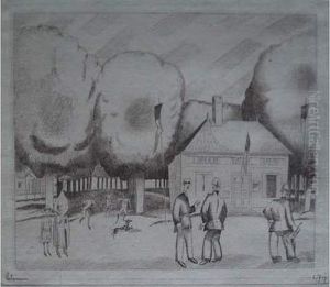 Le Quatorze Juillet Au Village /
The Fourteenth Of July At The Village (nointel Oise). 1925 by Jean Emile Laboureur