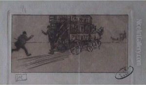 Le Dernier Bus- Remarque Pour 
<sortie De Theatre A Londres> / The Last Bus- A Remarque To <leaving The
 Theatrelondon>. 1911