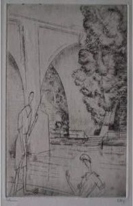 Sous Le Viaduc / Under The Viaduct. 1924 by Jean Emile Laboureur