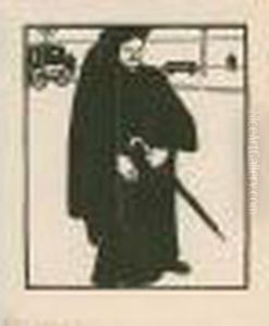 La Dame En Noir / The Lady In Black. 1902-1910 (?) by Jean Emile Laboureur
