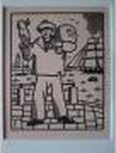 Le Petit Pilotin / The Training Seaman (small Plate). 1913 by Jean Emile Laboureur