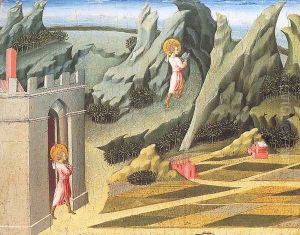 St. John the Baptist Retiring to the Desert 1453 by Giovanni di Paolo