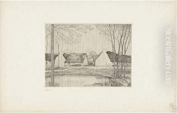 Le Village Sous La Pluie / Village In The Rain (briere). 1932 - view 1