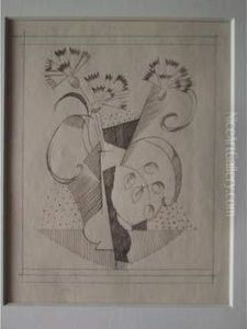 [bouquet Cubiste] / [cubist Bunch Of Flowers]. Vers 1918 by Jean Emile Laboureur