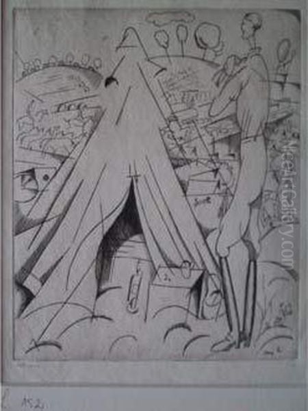 Le Campement Avant La Bataille / The Camp Before The Battle. 1916 - view 1