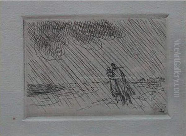 La Pluie Sur La Plage (petite Planche) / Beach In The Rain (small Plate). 1920 - view 1