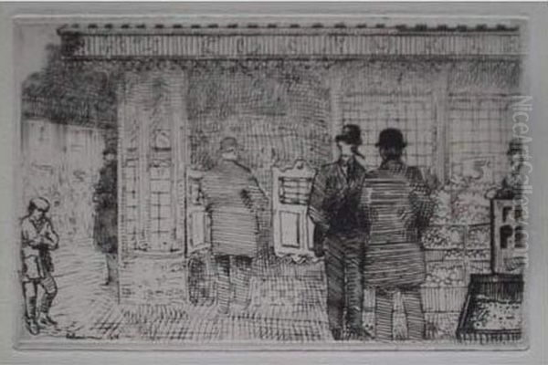 Porte De Bar New York (25e Rue) / Outside The Bar New York (25th St). 1910-1928 - view 1