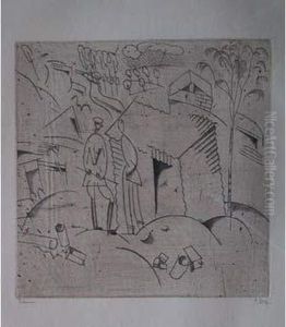 Bivouac Sur Les Bords De L'ancre / A Bivouac Along The Ancre by Jean Emile Laboureur