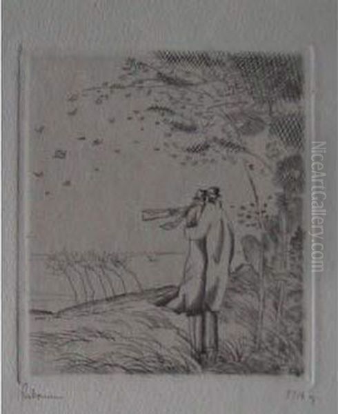 Couple Enlace / Couple Kissing. 1926 - view 1