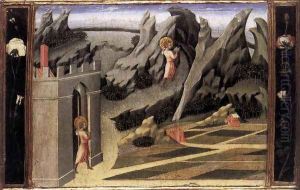 St John the Baptist Goes into the Wilderness 1454 by Giovanni di Paolo